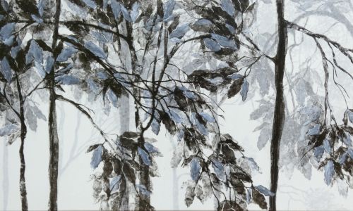 Linogravure puis marouflage sur toile 60x120  cm
